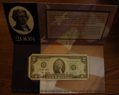 $2 DALLAS SINGLE NOTE SOLD OUT AT BEP # K20086029D  - Image 1 of 3