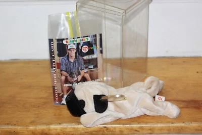 Tarjeta TY Beanie Baby PUGSLEY BRAVES Greg Maddux #03247 conmemorativa y estuche Foto 1 de 4