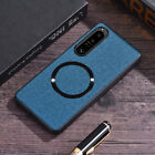 For Sony Xperia 10V 10VI 5V 1III Cloth Leather Magnetic Magsafe Phone Case Cover
