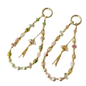Hand-beaded Phone Hand Rope Chinese Style Bag Pendant Car Keychain  Ornament - Photo 1 sur 9