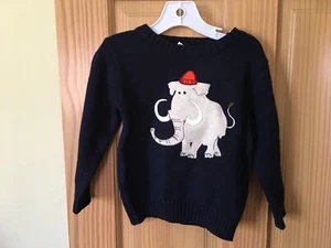 NWT Gymboree Boy Elephant Sweater Pullover Navy Blue 2T,3T,4T,5T Toddler Outlet - Picture 1 of 1