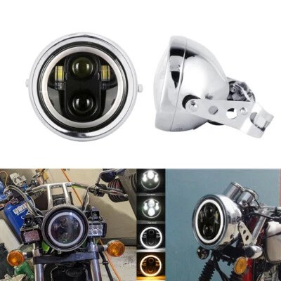 5.75" LED Headlight Headlamp & Mount Bracket For  Yamaha V-Star XVS 650 950 1100 - Image 1 of 4