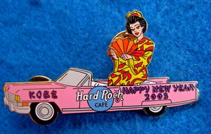 KOBE JAPANESE GEISHA GIRL PINK CONVERTIBLE CADILLAC CAR 2003 Hard Rock Cafe PIN - Picture 1 of 1