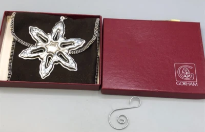 Gorham plata esterlina 1986 adorno anual copo de nieve, con caja Foto 1 de 4