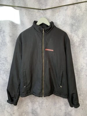 PRADA Puffer Jacket Harringon size L-XL Men's Black JZ9 Vintage - Image 1 of 4