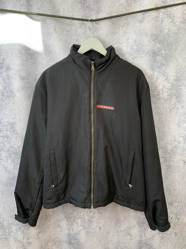 PRADA Puffer Jacket Harringon taglia L XL uomo nero JZ9 vintage