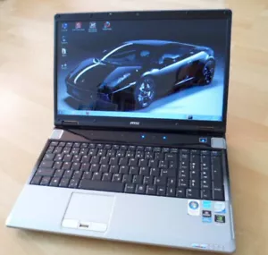 Legendärer MSI Gamerlaptop EX628 4gbRAM 480 gb SSD NEU Radeon HD2600 WIN 10-64 - Foto 1 di 16