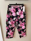 womans floral pants. size 8. St Johns Bay. new with tags. ankle length. stretch