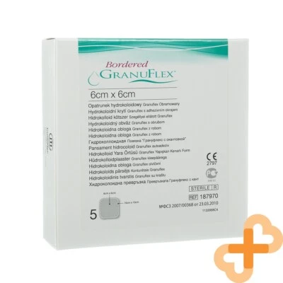 ConvaTec Granuflex Eingefasst Hydrokolloid Verband 6 X 6 CM 5 Stück Heilend - Image 1 of 4