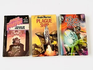 Book Bundle x 3 - Andre Norton - Exiles Of The Stars - Plague Ship - Zero Stone - Bild 1 von 4