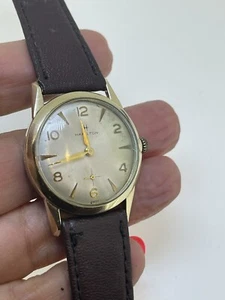 Vintage 10 K Gf Bezel Hamilton Manual Wind Sub Second Men’s Watch - Picture 1 of 12
