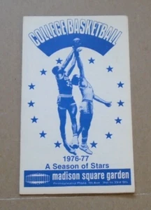 College Basketball schedule Madison Square Gardens  1976-77 - Picture 1 of 2