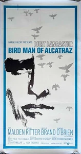 Bird Man of Alcatraz ORIGINAL 3 Sheet US Film Poster LINEN BACKED Saul Bass 1962 - Picture 1 of 9