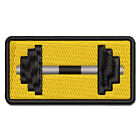 Weight Dumbbell Workout Icon Multi-Color Embroidered Iron-On Patch Applique