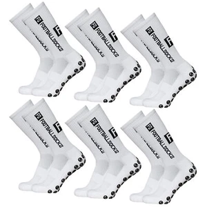 6 Paare FS FootballSocks Anti-Rutsch Grip Socken Fußball Fitness 37-46 Bewegung - Bild 1 von 8