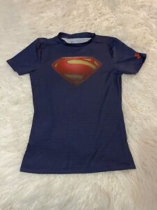 Superman Under Armour Heatgear Shirt Youth Large 