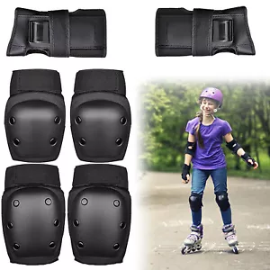 3 in 1 Schutzausrüstung Inliner Skateboard Schonerset Kinder Erwachsene schwarz - Bild 1 von 13