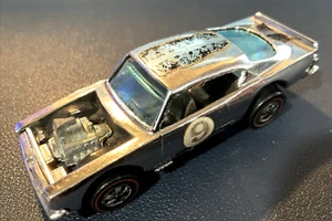 Vintage 1969 Mattel Hot Wheels HK Redline Chrome King Kuda Club Car Silver Gray - Picture 1 of 14