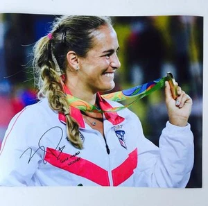 MONICA PUIG  SIGNED "Gold Medal Winner" on  11X14 Glossy Color Photol COA - Picture 1 of 1