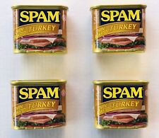 4 CANS SPAM Oven Roasted Turkey 12 oz each Fully Cooked, Ready to Eat