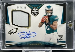2020 Panini Limited Jalen Hurts RPA /175 On Card Auto Patch RC Rookie SB MVP - Picture 1 of 3
