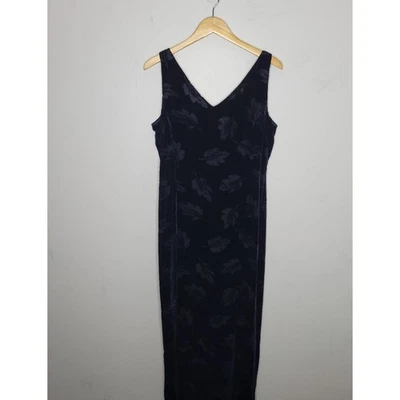 Vestido para mujer seda terciopelo agotado talla 10 viscosa seda cambio azul mediados de vacaciones Foto 1 de 4