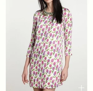 Mini Vestido Anthropologie Leah Reena Goren Arte Tulipán Para Usar Novedad Raro Talla 6 - Imagen 1 de 11