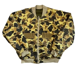 Vintage Columbia Sportswear Mens S Camo Reversible Duck Hunting Jacket Liner - Picture 1 of 2