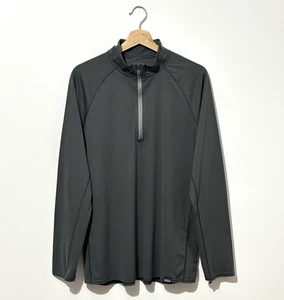 Patagonia Lightweight Capilene Baselayer Mens L Gray Long Sleeve 1/4 Zip Logo - Picture 1 of 8