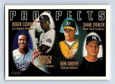 1996 Topps #436 Cedeno / Gibson / Grieve / Spencer - Image 1 of 2