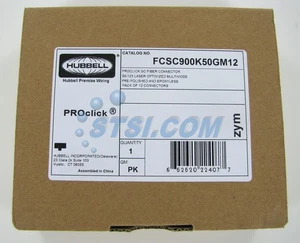 Conector de fibra óptica Hubbell PROclick SC OM3/OM4, paquete de 12 FCSC900K50GM12 ~STSI - Imagen 1 de 4