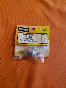 Du-Bro products - Large Scale In-line Fuel Filter W/plug - Part No 341 - JT25 - Picture 1 of 5