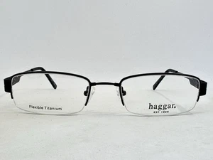 NEW Haggar HFT527 Mt Black 53.20.145 Men’s Flexible Titanium Eyeglasses Frames - Picture 1 of 11