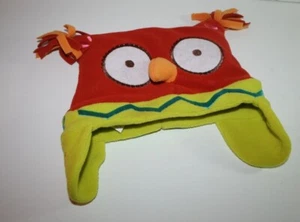 HootHoot Kinder Mütze Eule Fleece grün und orange Einheitsgröße - Bild 1 von 6