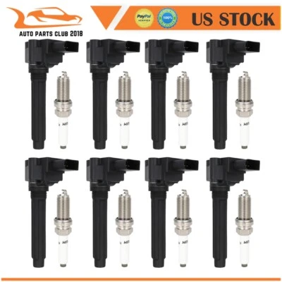 8 Ignition Coils and 8 Spark Plugs Fits 2013-2016 Audi A8 Quattro V8 4.0L UF714 - Image 1 of 4