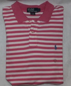 Nuevo Polo de Ralph Lauren Para hombres Camisa Informal Cuello Top Rayas Poni Logo Talla L - Imagen 1 de 1