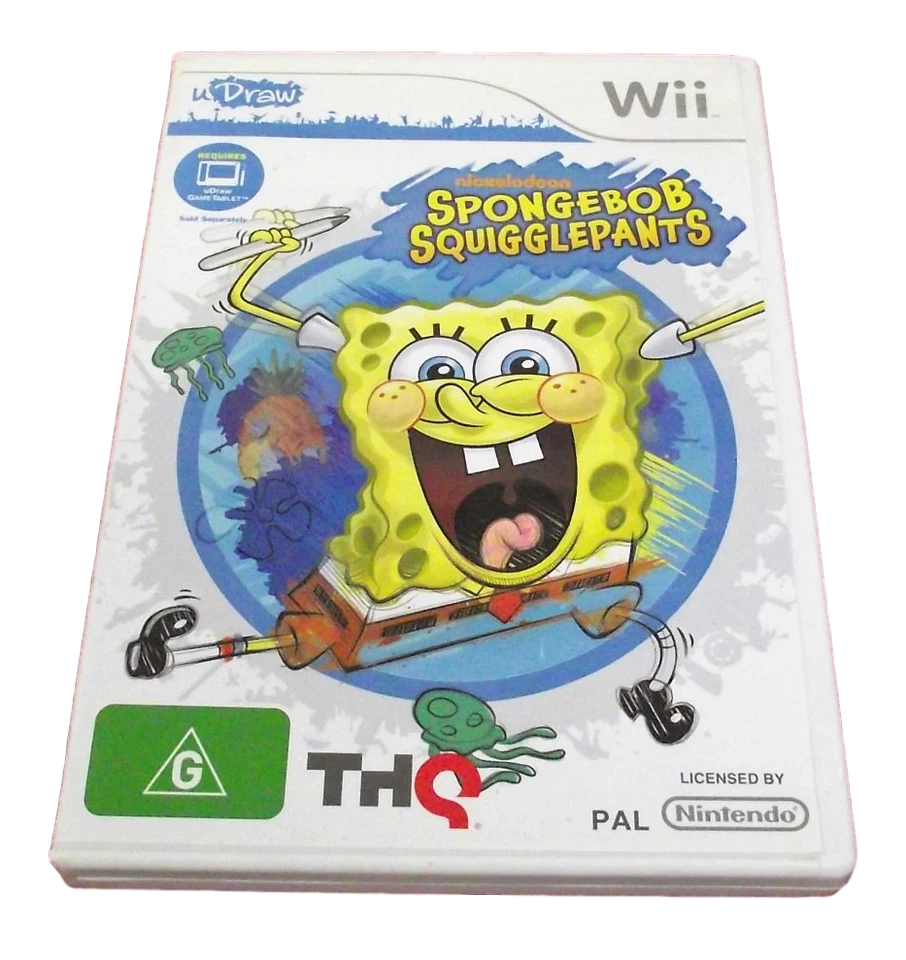 U Draw Spongebob Squigglepants Nintendo Wii PAL *Complete* Wii U Compatible - Image 1 of 1