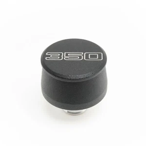 350 Logo Black Billet Aluminum Push In Breather Chevy Ford Mopar SBC - Picture 1 of 3
