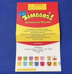 Zimbbos Game 2004: Replacement Game Instructions - Picture 1 of 1