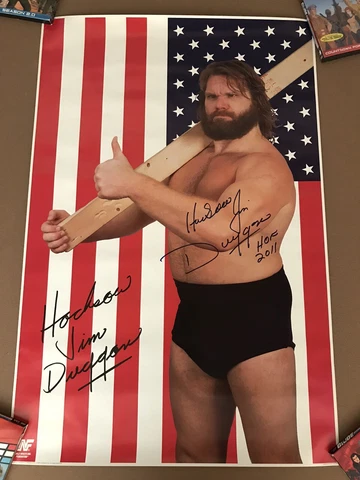WWF POSTER - HACKSAW JIM DUGGAN POSTER - SIGNED - WRESTLEMANIA POSTER - MINT Cover