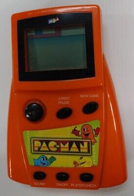 Pac-Man Orange Handheld Video Game Works Namco MGA 1980 Vintage Collectible Toy
