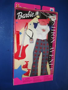 Barbie Puppe Mode Avenue Diva Mädchen ROCK Mode Set mit roter Gitarre 2002 China - Bild 1 von 3