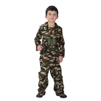 UMORDEN Kinder Special Forces Soldat Kostüm Jungen Armee Tarnung Militäruniform
