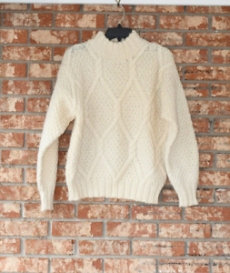 Hathaway Ivory Long Sleeve Wool Sweater