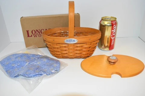 Longaberger 2000 Century Celebration Cheers Basket Combo Star Liner! Lid NEW Cover