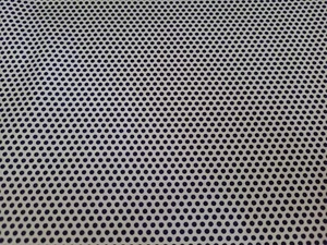 BTY X 60"W Fabric Dark Purple Polkadots On White Quilting Sewing Crafting - Picture 1 of 3