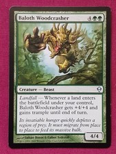 Magic The Gathering ZENDIKAR BALOTH WOODCRASHER single green card MTG
