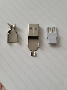 5pcs Soldering USB Type A Male Connector with Metal Shell for DIY - Picture 1 of 4