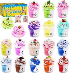 16 Pack Two-Toned Butter Slime KitDIY Educational Slime Toys Super Soft and ... - Picture 1 of 1