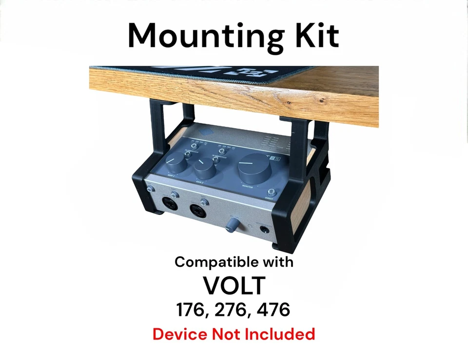 Desk Mount Kit for Universal Audio Volt 176 276 476 - Under Desk Mount Brackets - Image 1 of 4